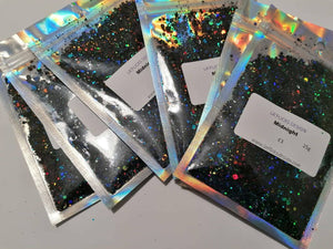 Midnight holographic glitter mix